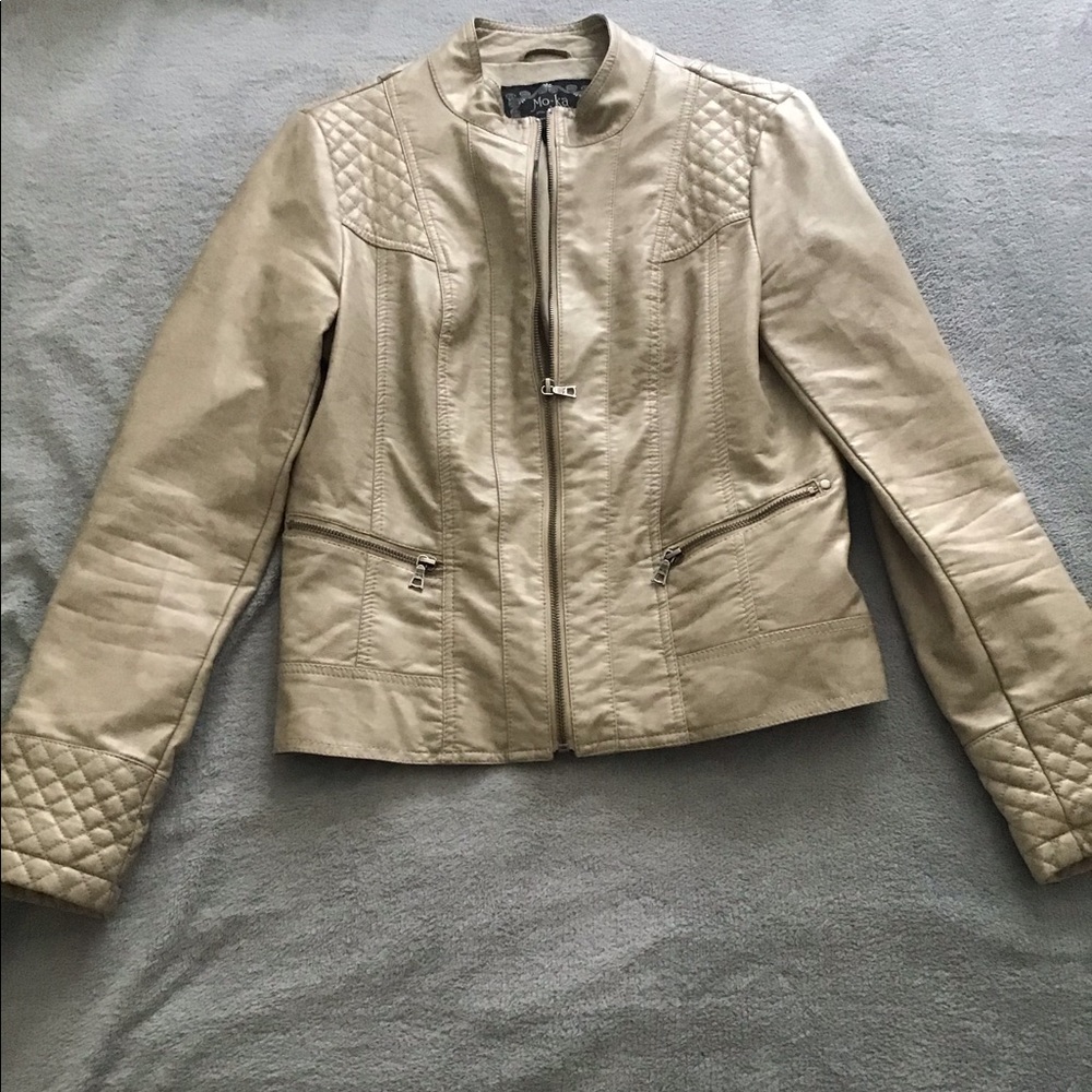 Mo-ka leather jacket.